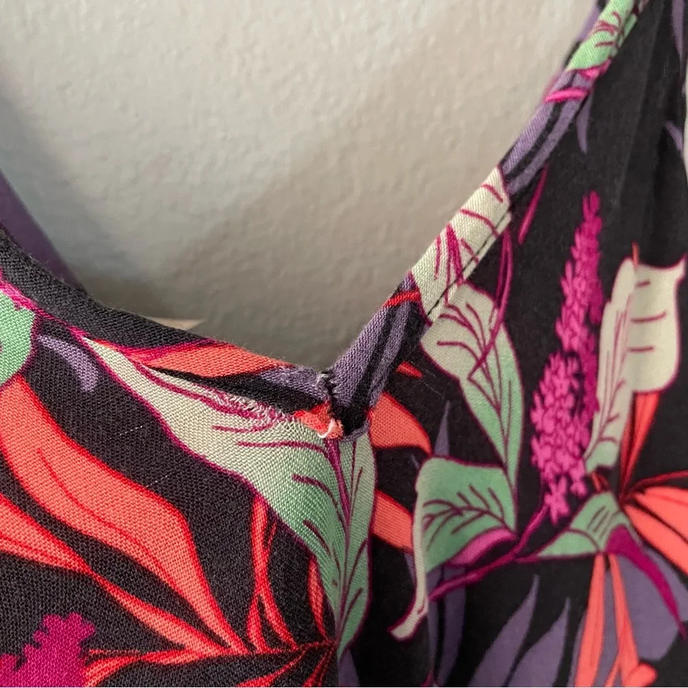 🌻5/$15🌻 Japna | Tropical Tank Beach Cover-Up w Pom-Pom Trim